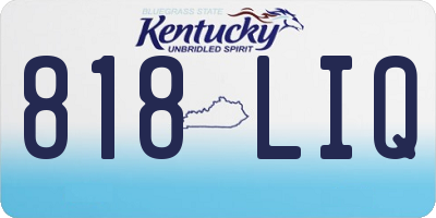 KY license plate 818LIQ
