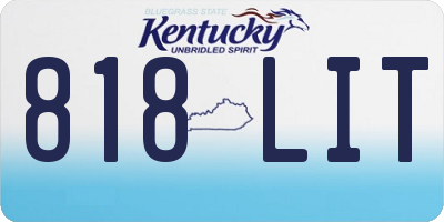 KY license plate 818LIT