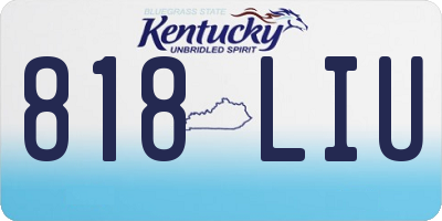 KY license plate 818LIU