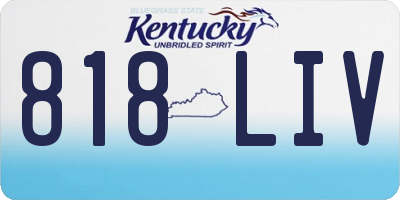KY license plate 818LIV
