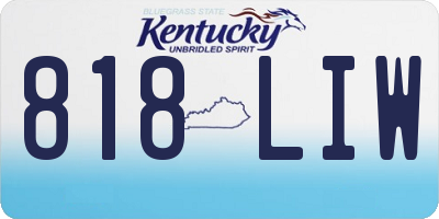 KY license plate 818LIW