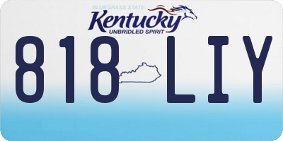 KY license plate 818LIY