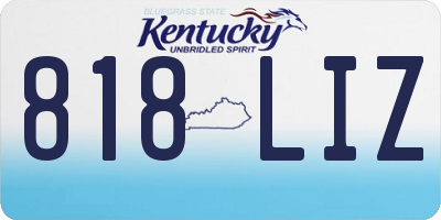 KY license plate 818LIZ