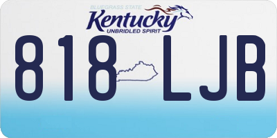 KY license plate 818LJB