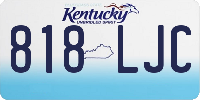 KY license plate 818LJC