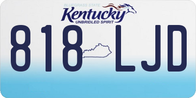 KY license plate 818LJD
