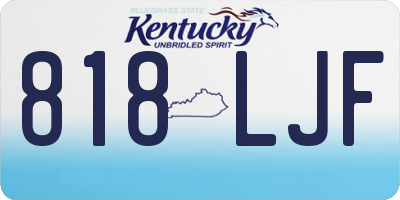 KY license plate 818LJF