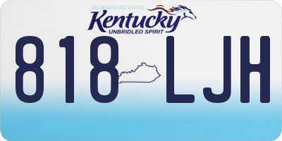 KY license plate 818LJH