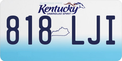 KY license plate 818LJI