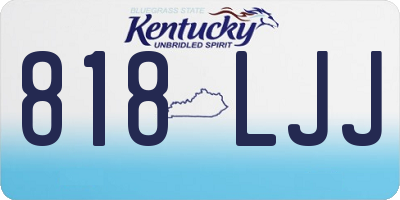 KY license plate 818LJJ