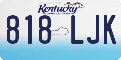 KY license plate 818LJK