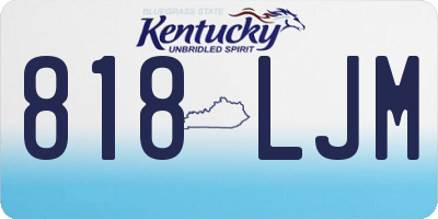 KY license plate 818LJM