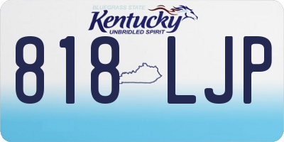 KY license plate 818LJP