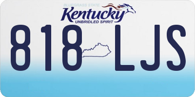 KY license plate 818LJS