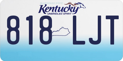KY license plate 818LJT
