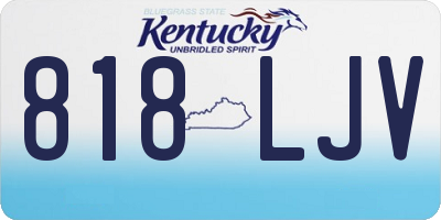 KY license plate 818LJV