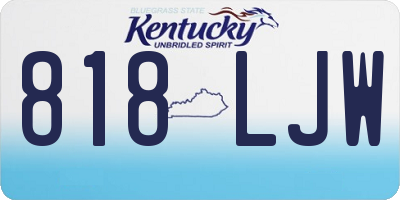 KY license plate 818LJW