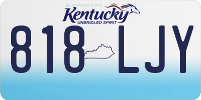 KY license plate 818LJY