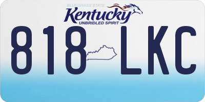 KY license plate 818LKC