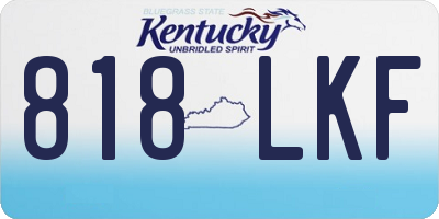 KY license plate 818LKF