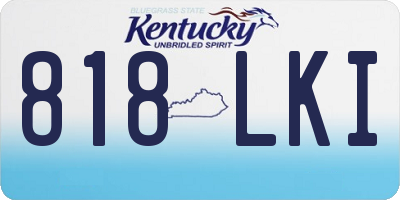 KY license plate 818LKI