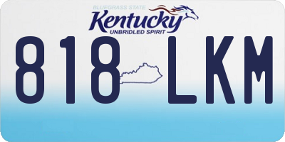KY license plate 818LKM