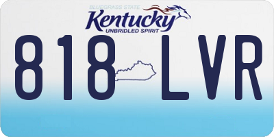 KY license plate 818LVR