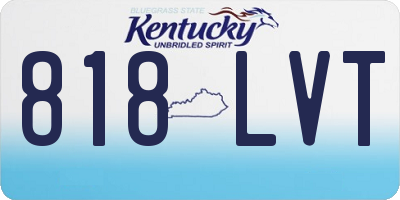KY license plate 818LVT