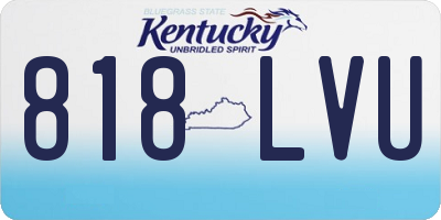KY license plate 818LVU