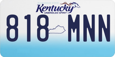 KY license plate 818MNN