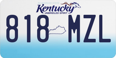 KY license plate 818MZL