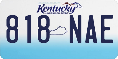 KY license plate 818NAE