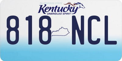 KY license plate 818NCL