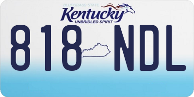 KY license plate 818NDL