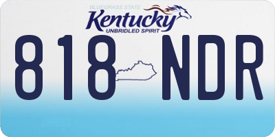 KY license plate 818NDR