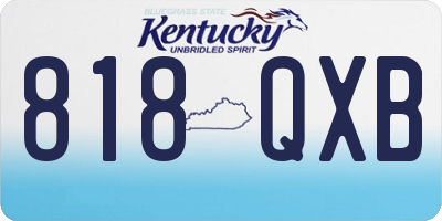 KY license plate 818QXB