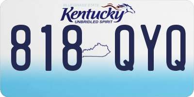 KY license plate 818QYQ