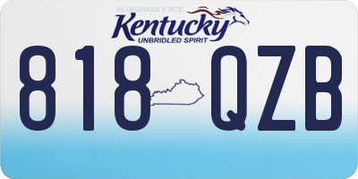 KY license plate 818QZB