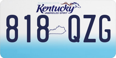 KY license plate 818QZG