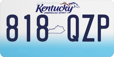 KY license plate 818QZP