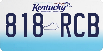 KY license plate 818RCB