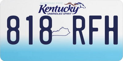 KY license plate 818RFH