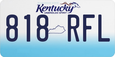 KY license plate 818RFL