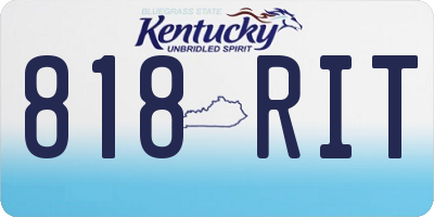 KY license plate 818RIT
