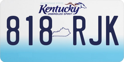 KY license plate 818RJK