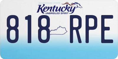 KY license plate 818RPE