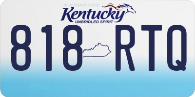 KY license plate 818RTQ