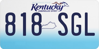 KY license plate 818SGL