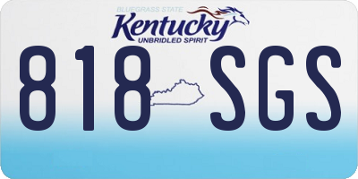 KY license plate 818SGS