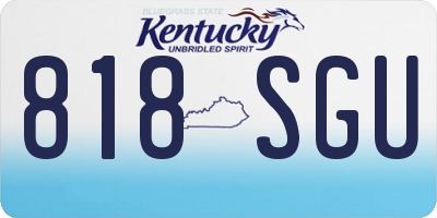 KY license plate 818SGU